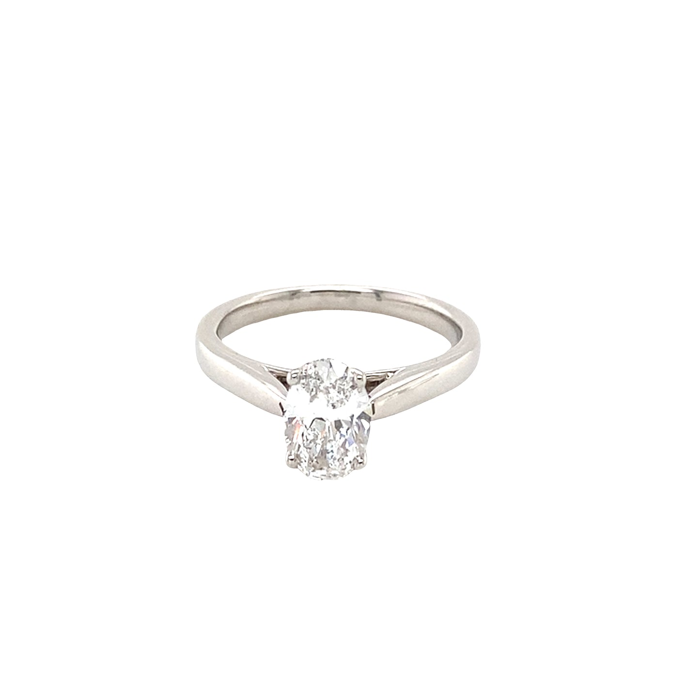 Oval Diamond Solitaire Ring