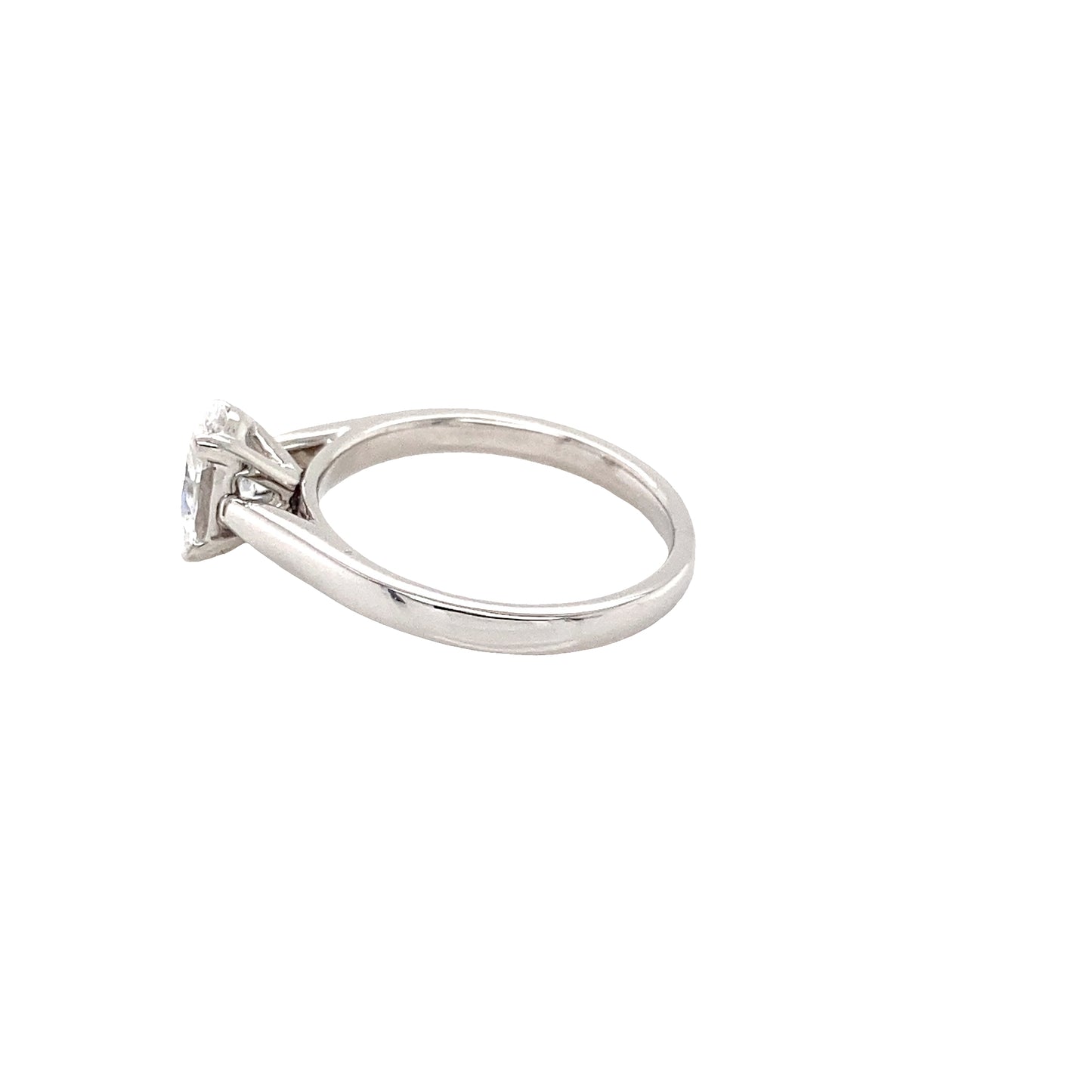 Oval Diamond Solitaire Ring