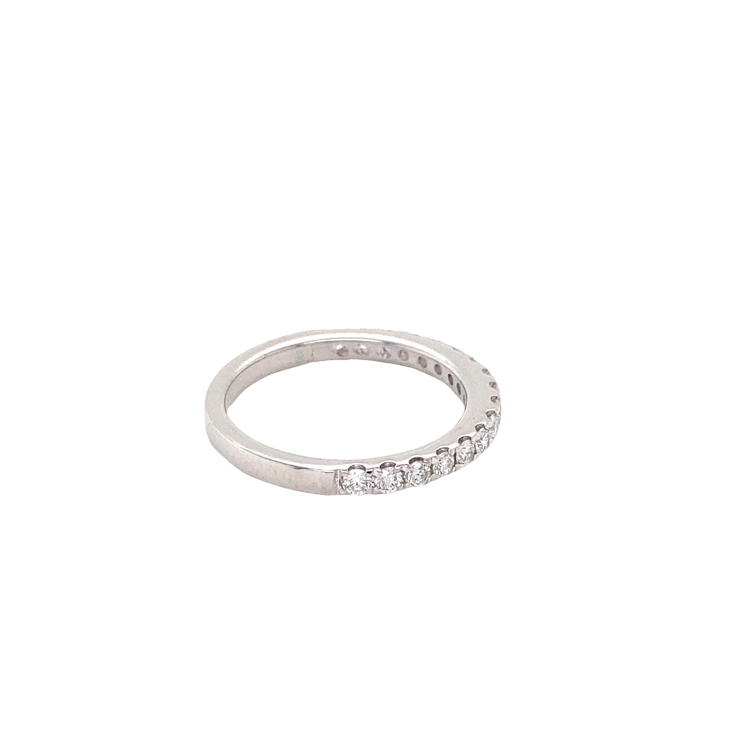 Round Brilliant Cut Diamond Set Wedding Ring