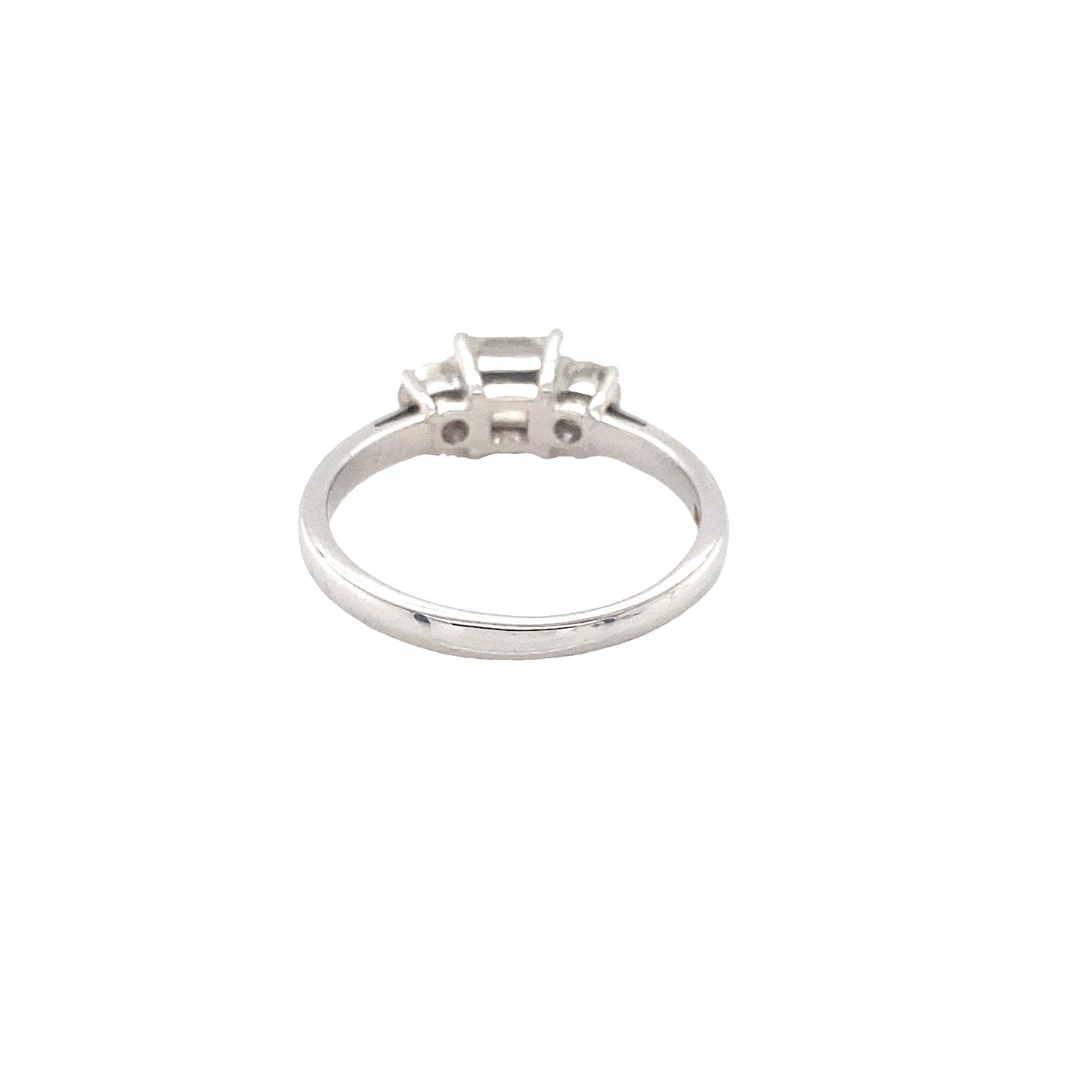 Princess and Round Brilliant Cut Diamond 3 Stone Ring