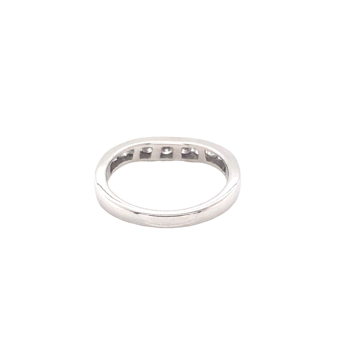 Bow Shaped Diamond Channel Set Wedding Ring