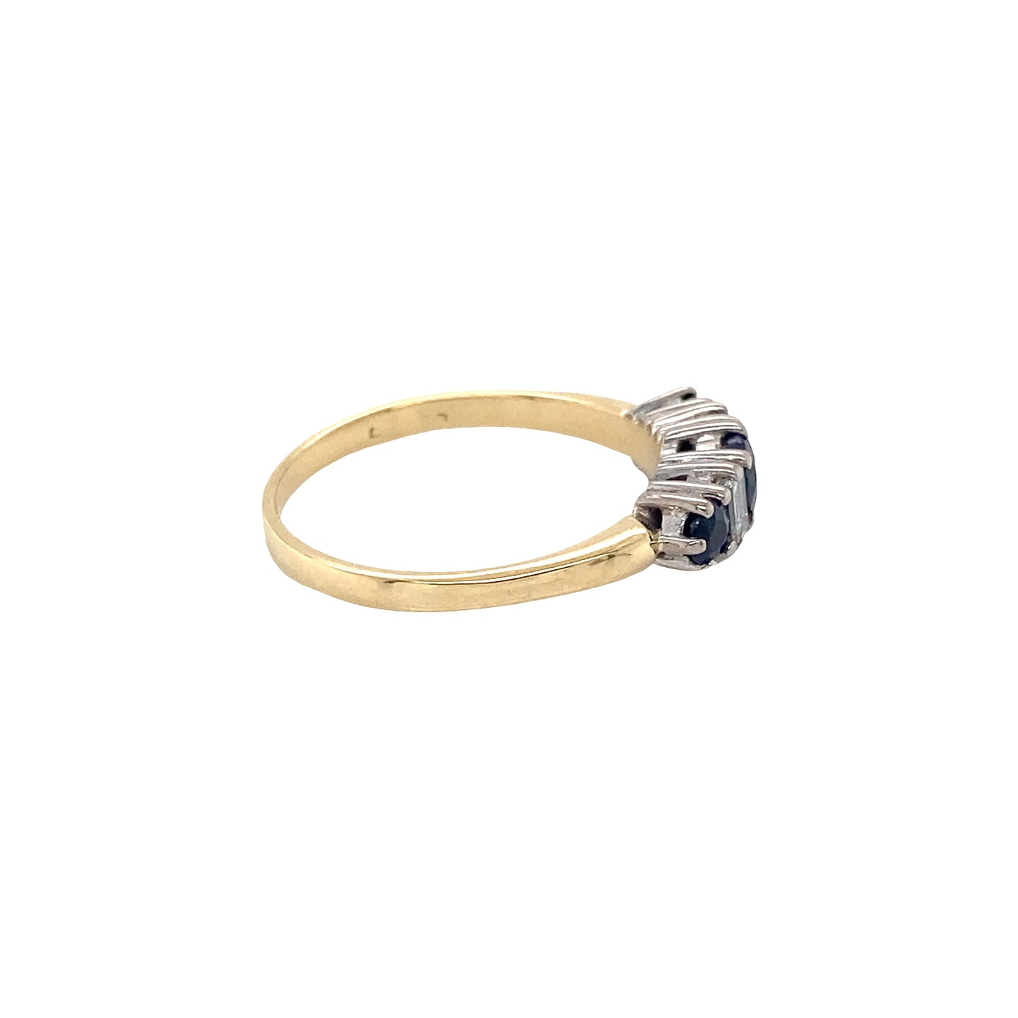 Sapphire and Diamond 5 Stone Ring