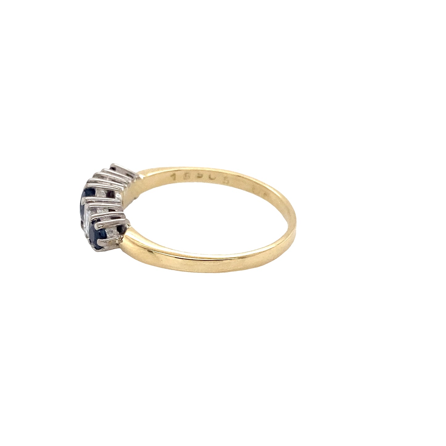 Sapphire and Diamond 5 Stone Ring