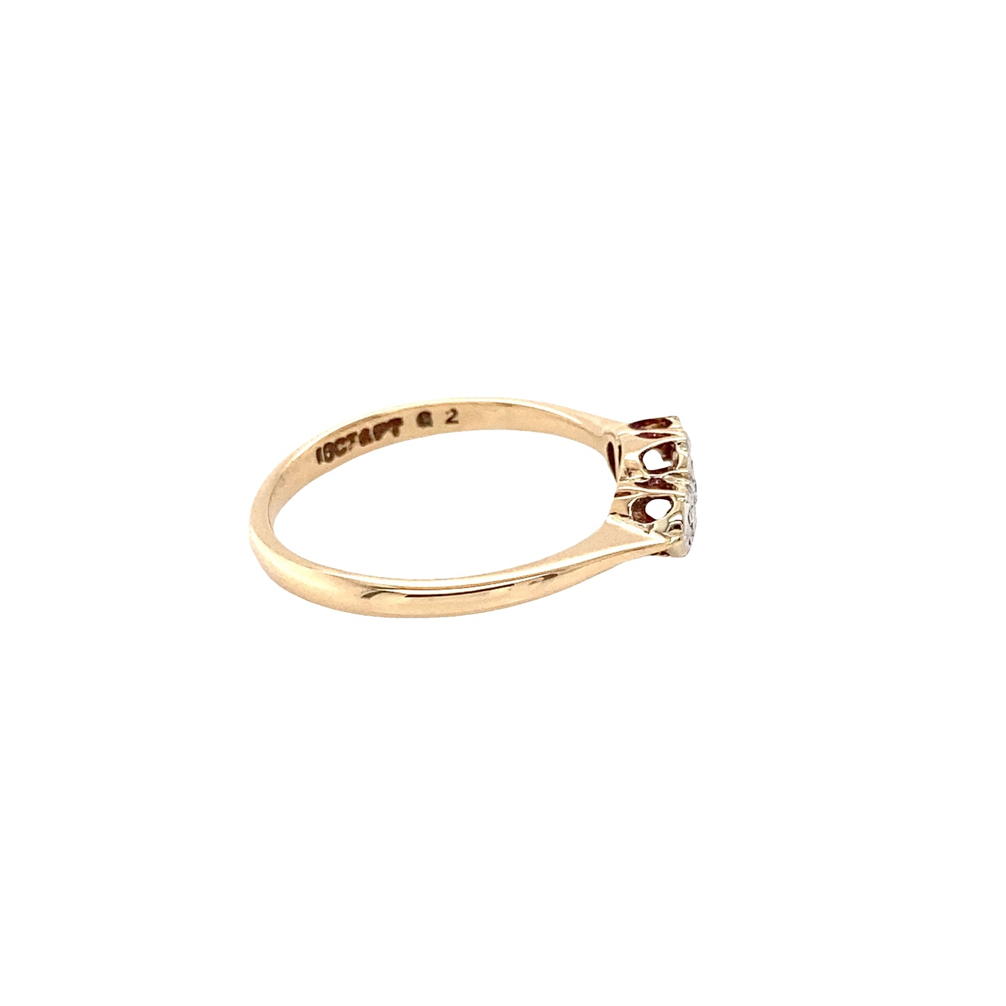 Round Brilliant Cut Illusion Set 3 Stone Diamond Ring