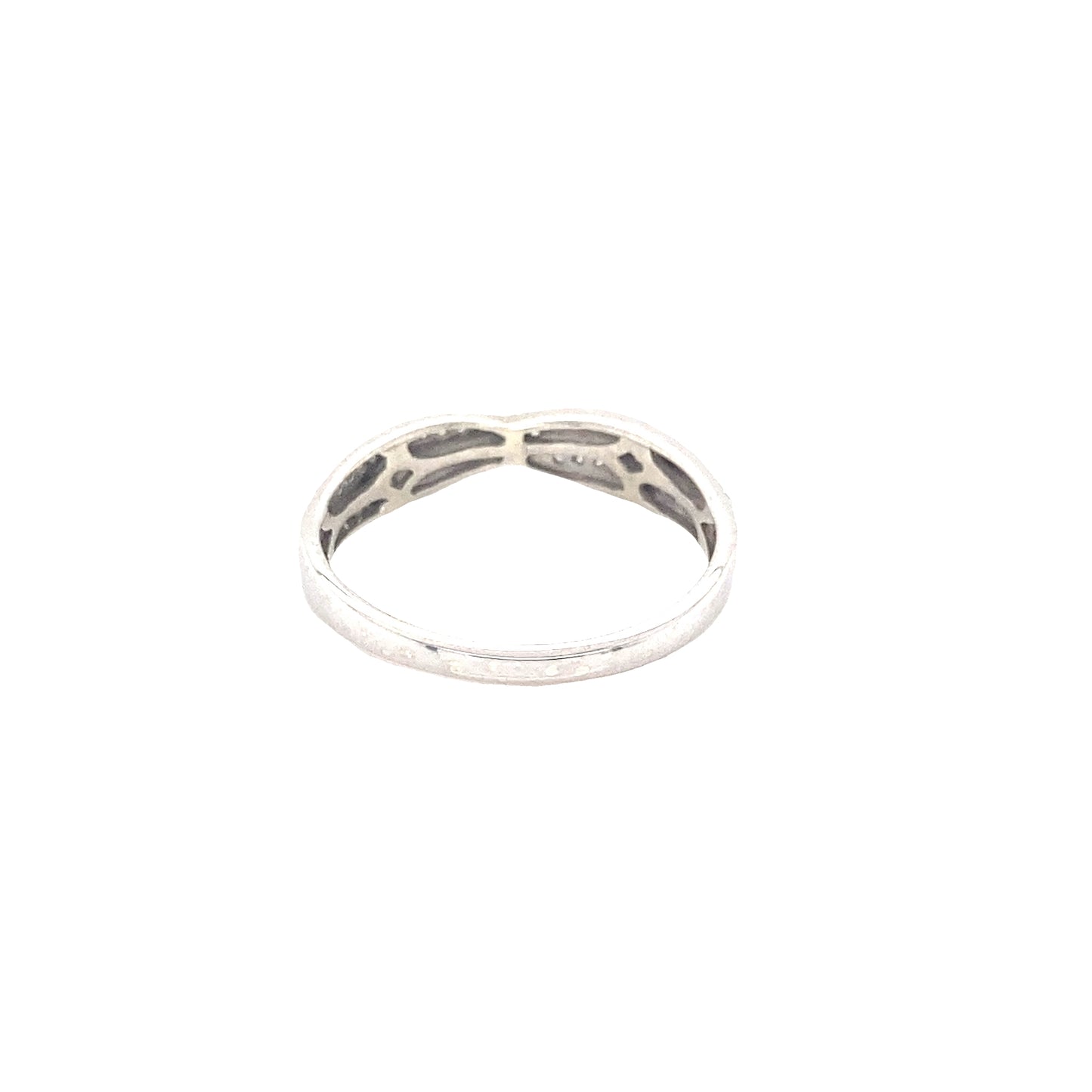 Diamond Set Crossover Bow-Tie Style Ring
