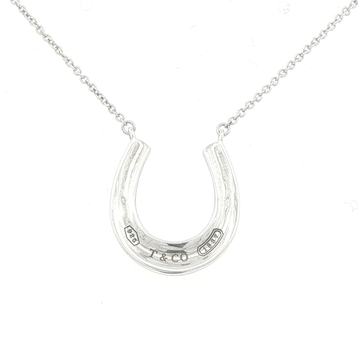 Pre-owned Tiffany & Co, Silver Horse Shoe Pendant on Chain