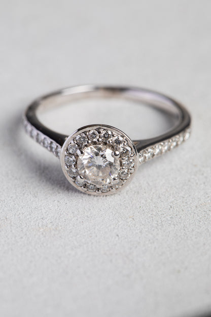 Round Brilliant Cut Diamond Halo Ring