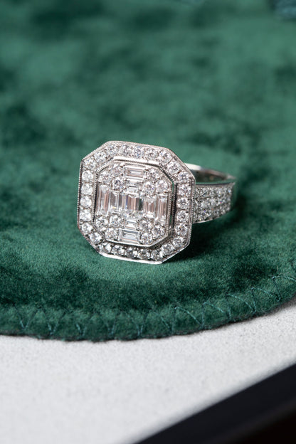 Vintage Style Diamond Dress Ring