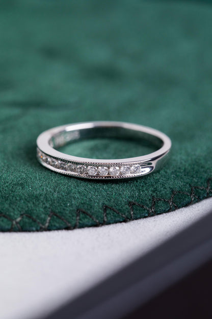 Round Brilliant Cut Diamond set wedding band