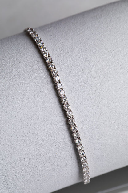 White Gold Diamond Adjustable Tennis Bracelet