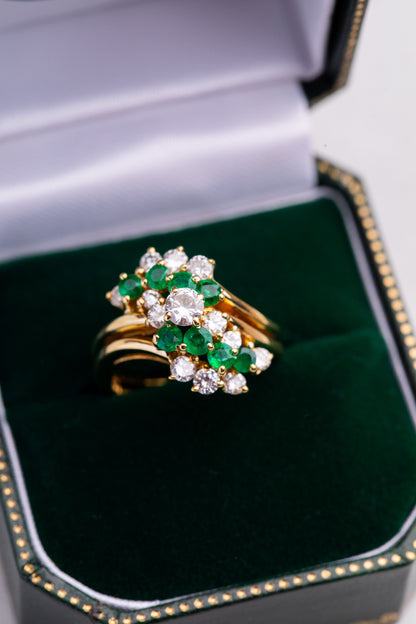 Emerald and Diamond Dress Ring