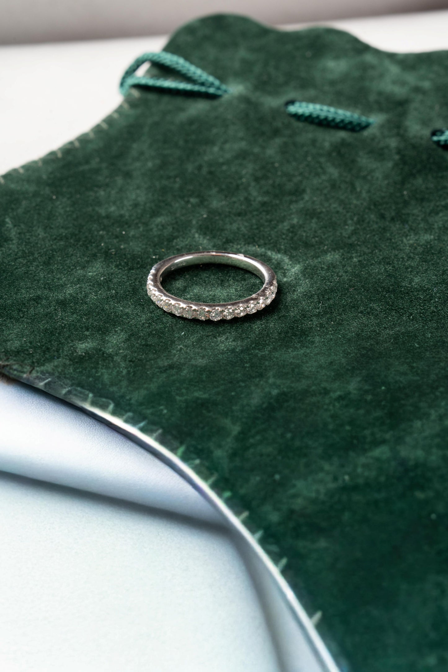 Round Brilliant Cut Diamond Set Wedding Ring