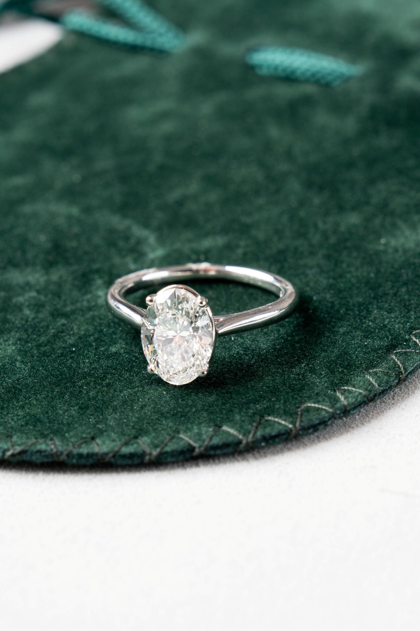 Oval Diamond Solitaire Ring - 2.00cts