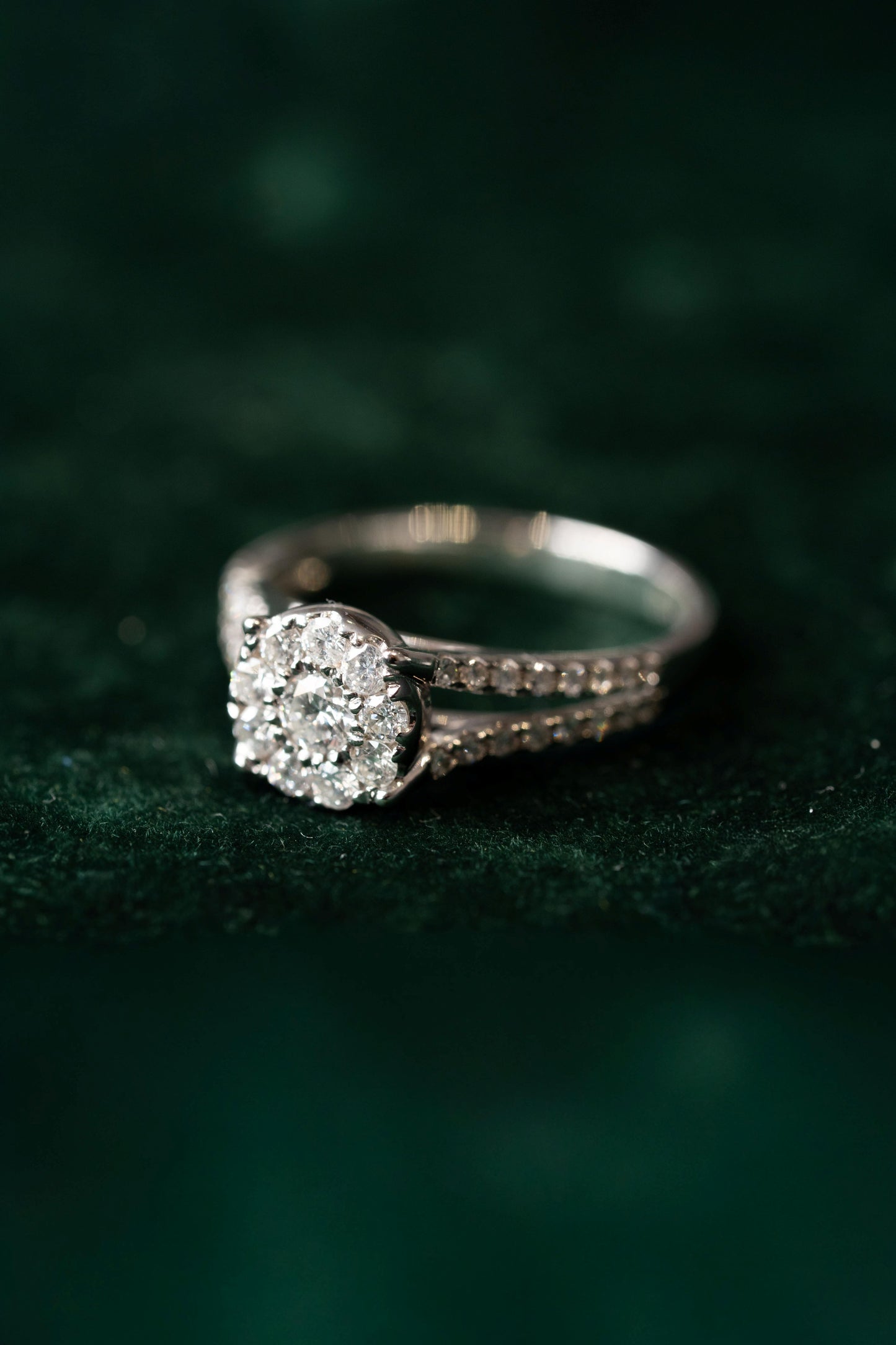 Round Brilliant Cut Diamond Cluster Ring