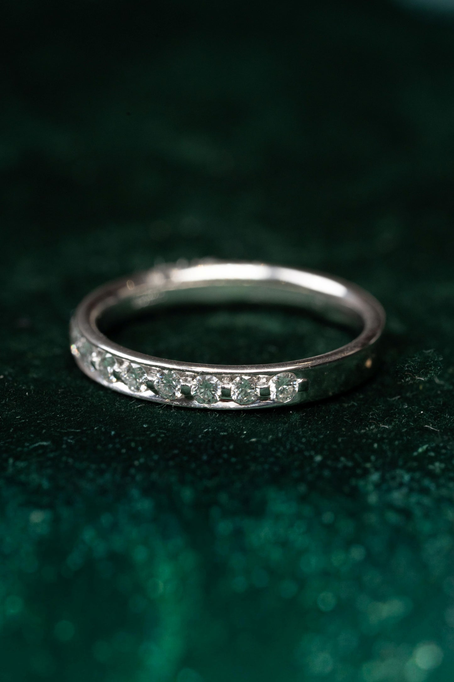 Round Brilliant Cut Diamond Channel Set Ring