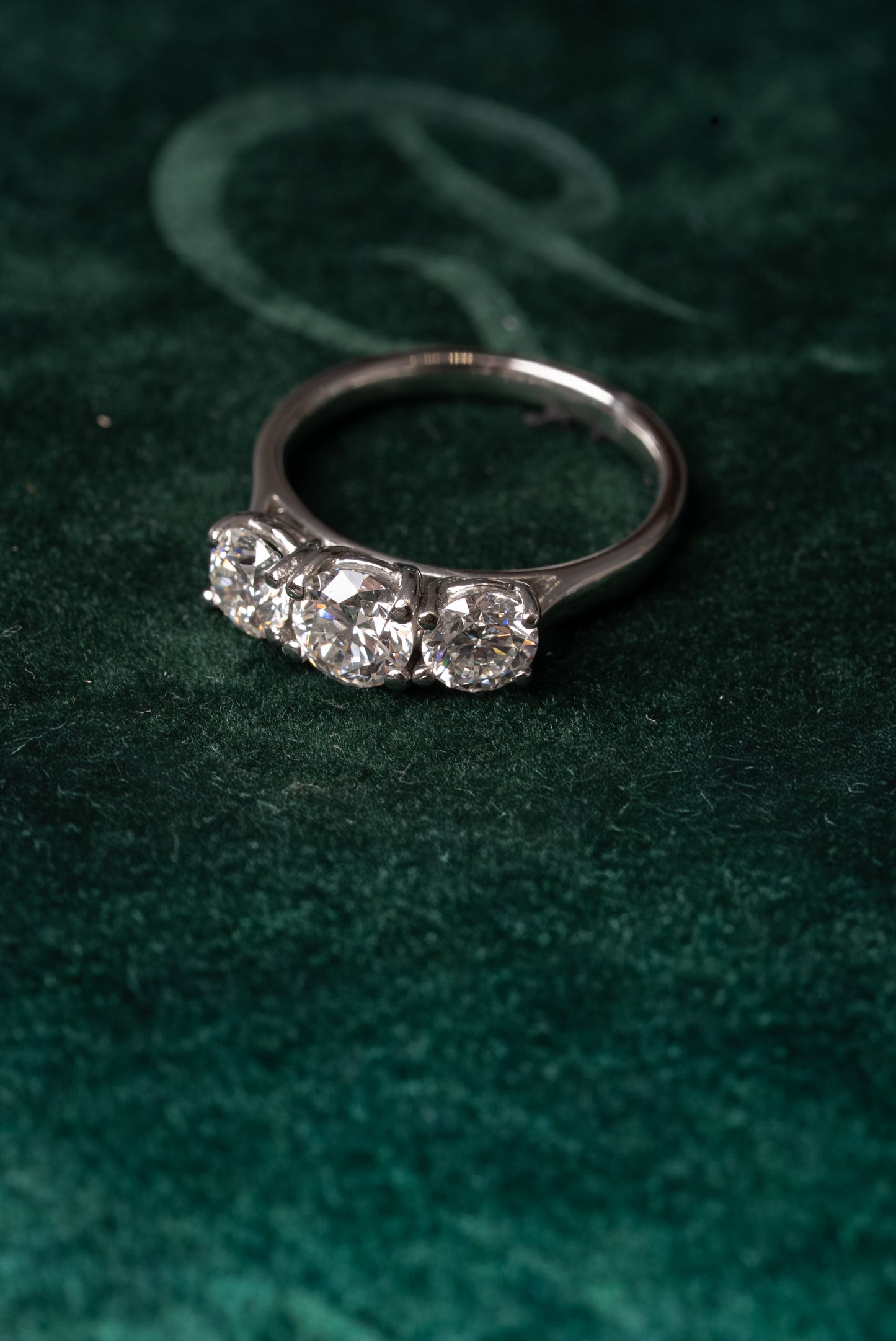 Round Brilliant Cut 3 Stone Ring - All Certified Diamonds