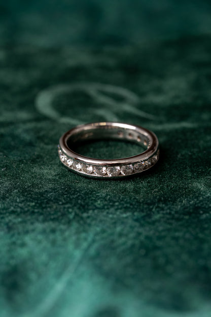 Round Brilliant Cut Channel Set 17 Stone Ring