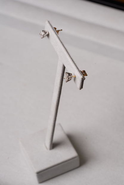 Emerald Cut Diamond Earrings