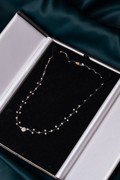 18ct White Gold Diamond Set Necklace