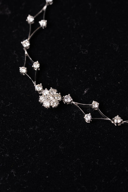 18ct White Gold Diamond Set Necklace