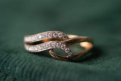 Yellow Gold Diamond Set Dress Ring