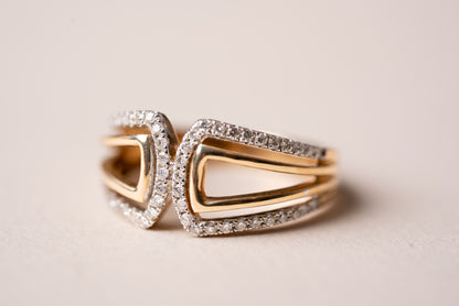 Yellow Gold Diamond Set Dress Ring