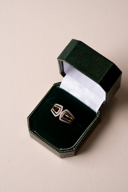 Yellow Gold Diamond Set Dress Ring