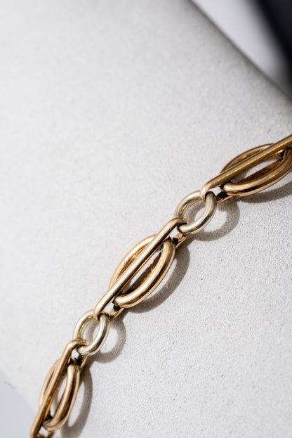 9ct Yellow Gold and White Gold Bracelet - 16.8 grams