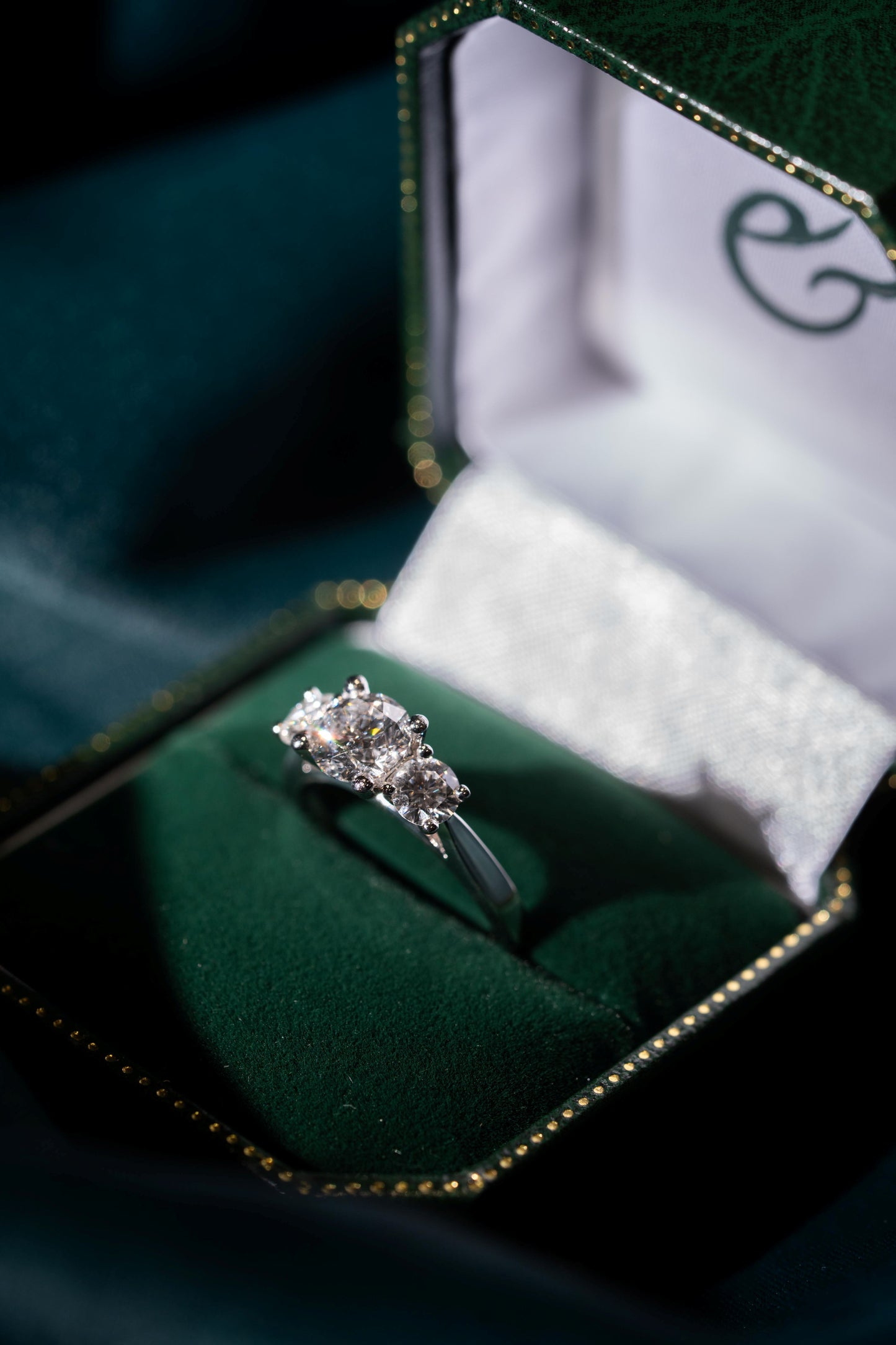 Round Brilliant Cut Diamond 3 Stone Ring