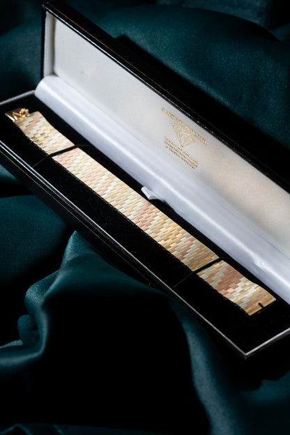 9ct 3 Tone Bracelet - 45g