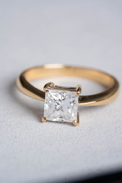 Princess Cut Diamond Solitaire Ring