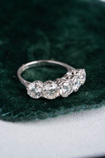 Round Brilliant Cut 5 Stone Diamond Ring