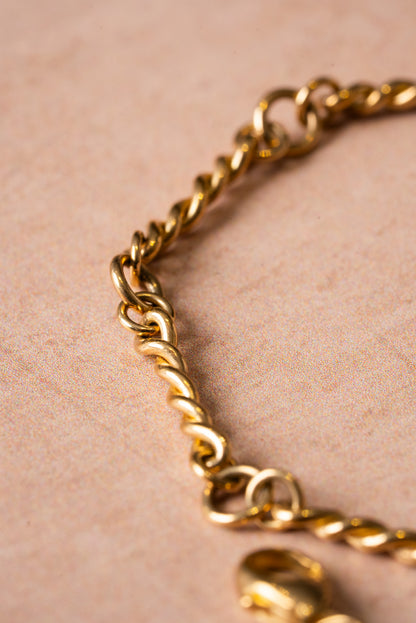 9ct Yellow Gold Twist Bracelet - 6.1g