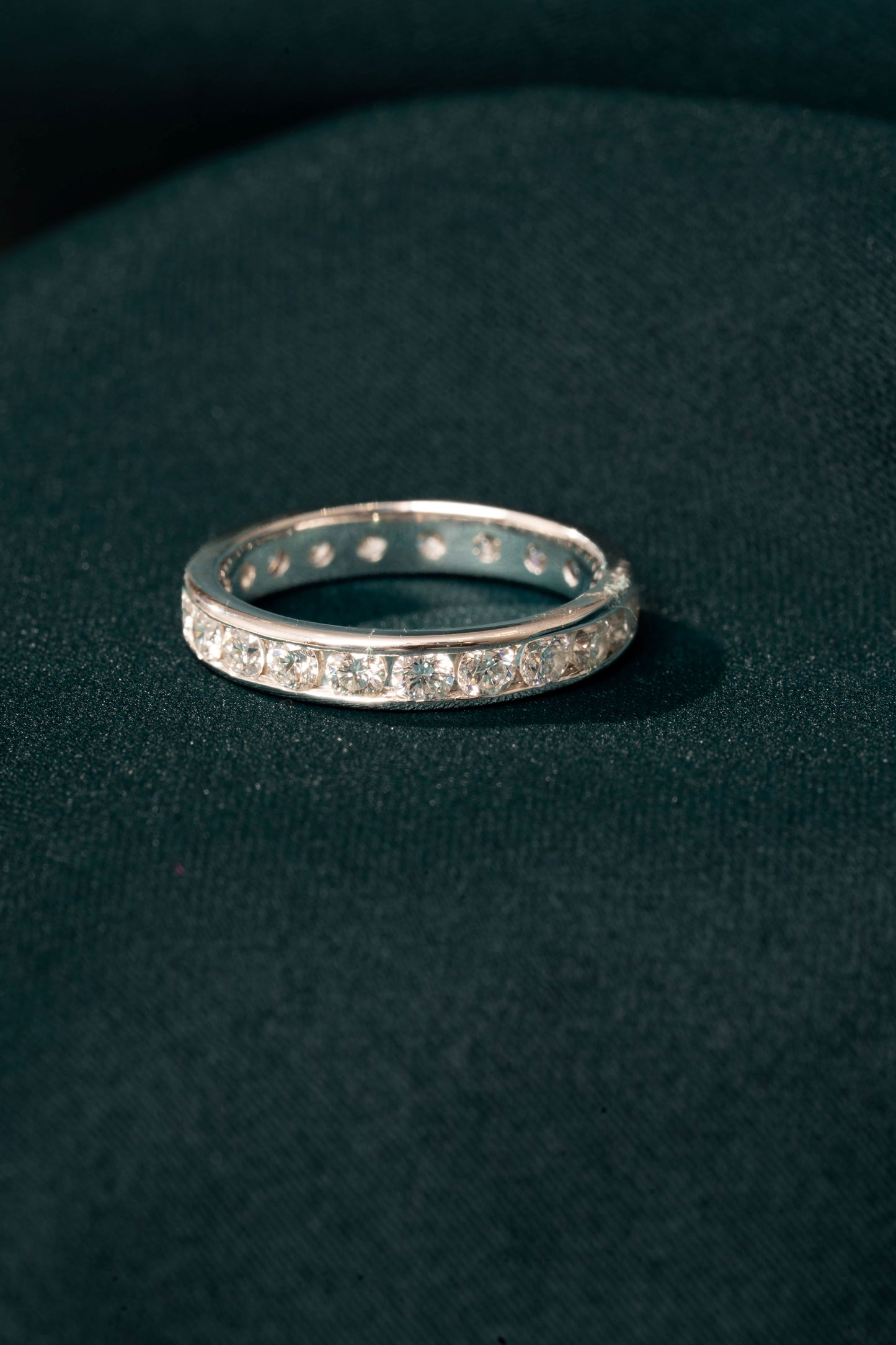 Round Brilliant Cut Diamond Channel Set Wedding Ring