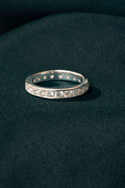 Round Brilliant Cut Diamond Channel Set Wedding Ring