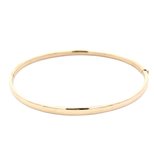 Yellow Gold Hollow Hinged Bangle
