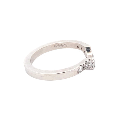 Round Brilliant Cut Diamond Bow Shaped Eternity Ring