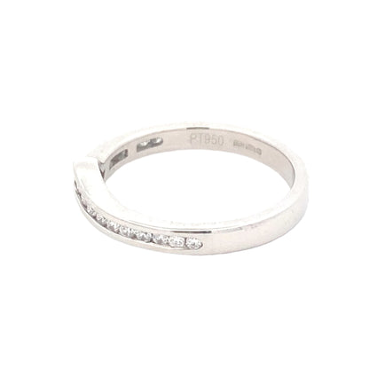 Round Brilliant Cut Diamond Shaped Wedding Band