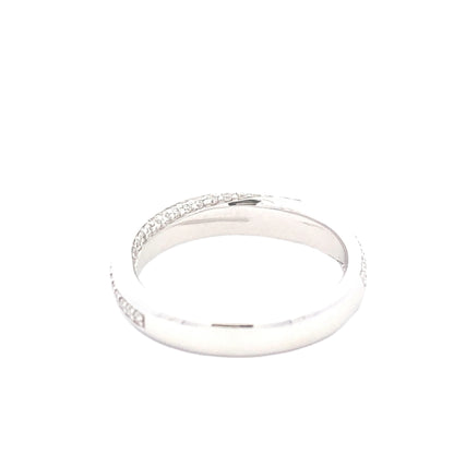 Round Brilliant Cut Double Row Diamond Twist Eternity Ring