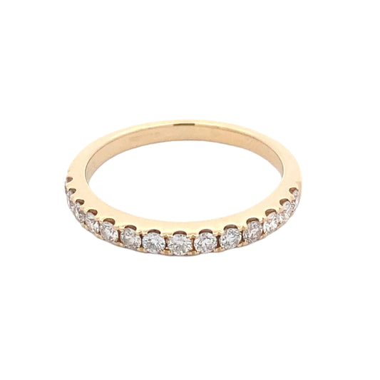 Round Brilliant Cut Diamond Claw Set Wedding Ring