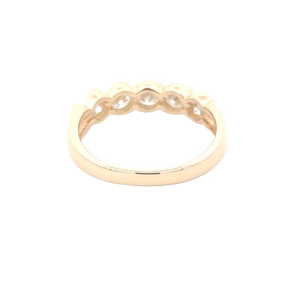 Round Brilliant Cut Diamond 5 Stone Twist Style Eternity Ring