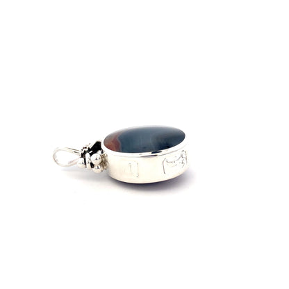 Silver Oval Shaped Fob