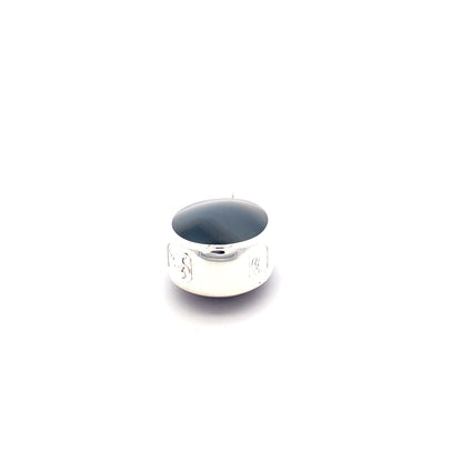 Silver Oval Shaped Fob