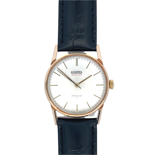 9ct Gold Roamer Premier Gents Mechanical WristWatch