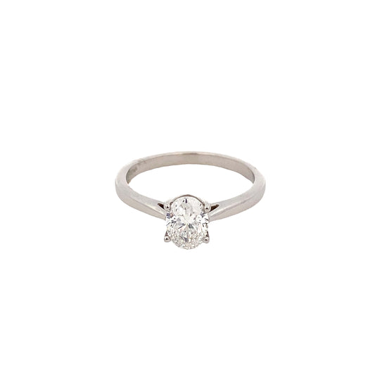 Oval Diamond Solitaire Ring
