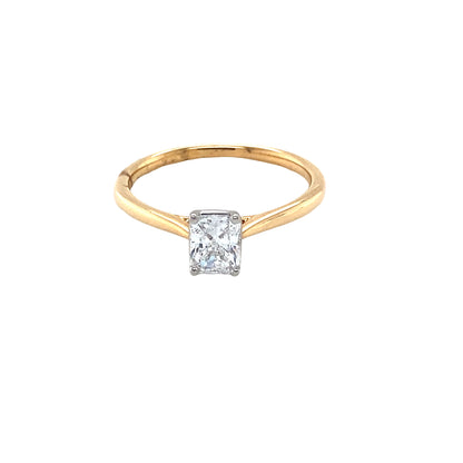 Radiant Cut Diamond Solitaire Ring - 0.55cts