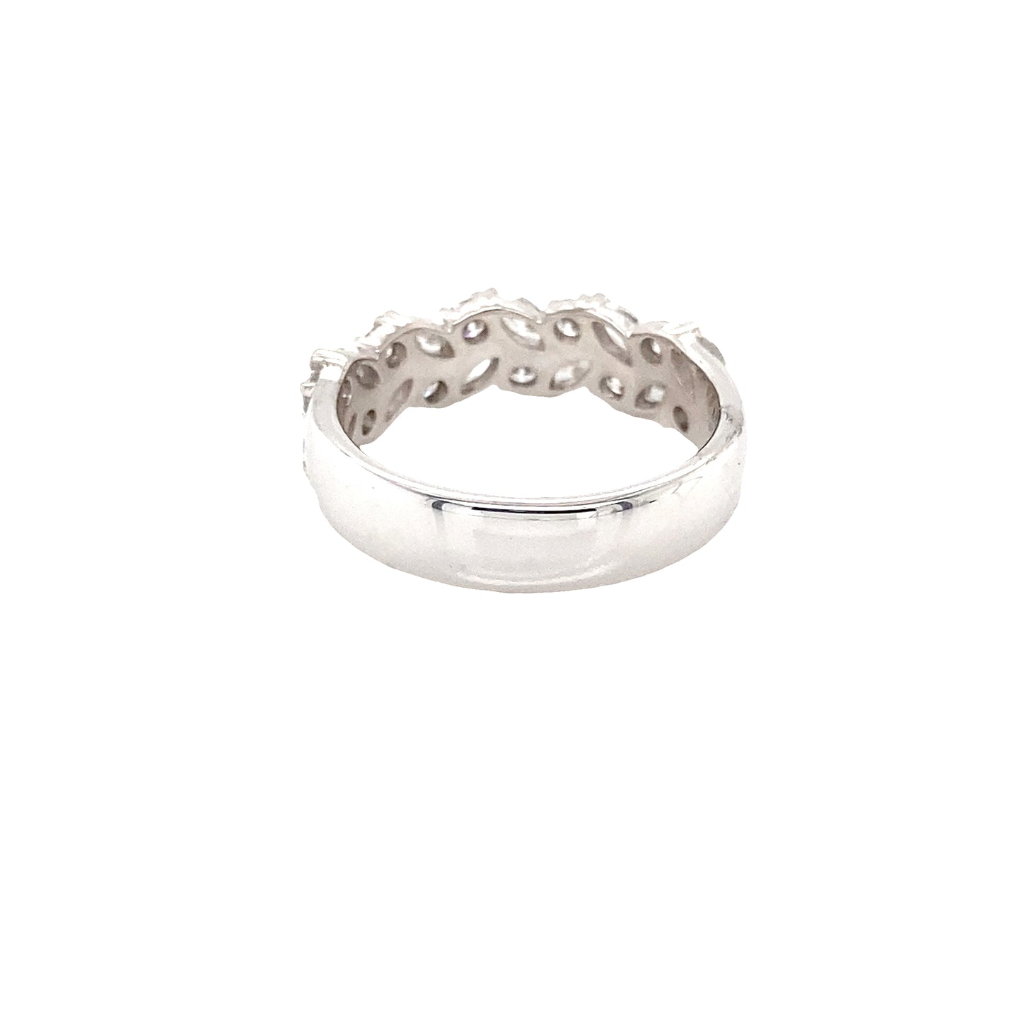 Marquise and Round Brilliant Cut Diamond Eternity Ring