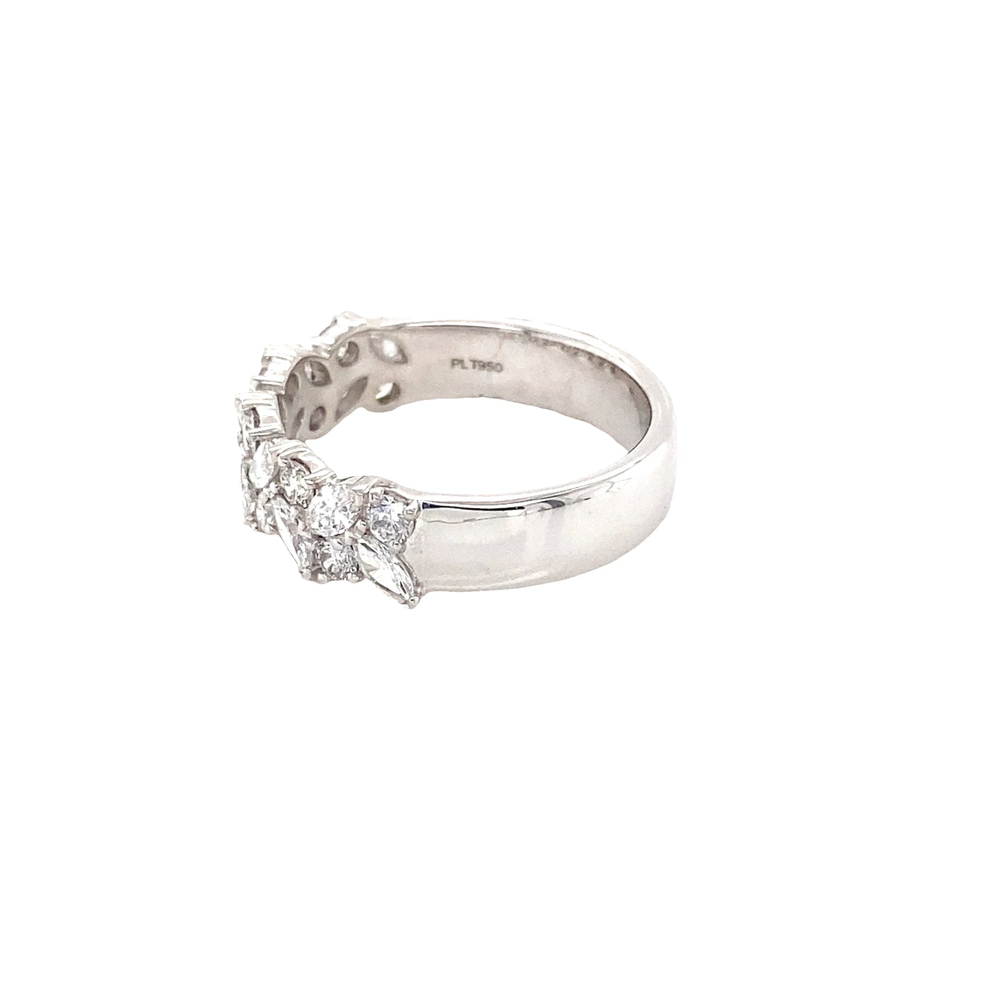 Marquise and Round Brilliant Cut Diamond Eternity Ring
