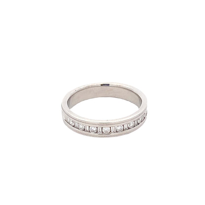 Round Brilliant and Baguette Cut Diamond Ring