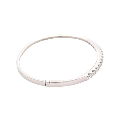 White Gold Diamond Set Bangle